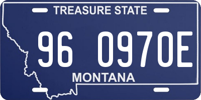 MT license plate 960970E