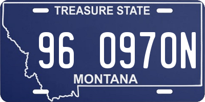 MT license plate 960970N
