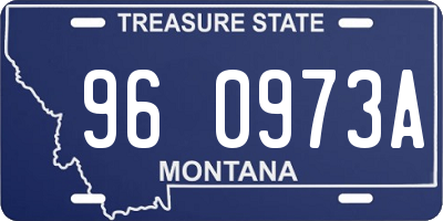 MT license plate 960973A