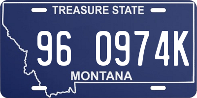 MT license plate 960974K