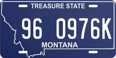 MT license plate 960976K