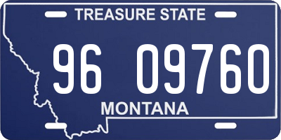 MT license plate 960976O