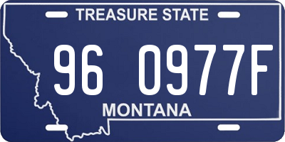 MT license plate 960977F