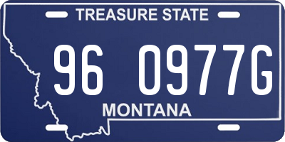 MT license plate 960977G