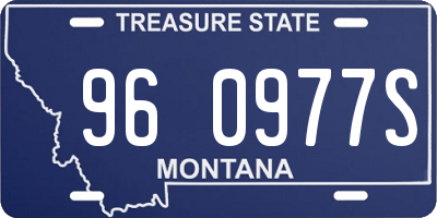 MT license plate 960977S