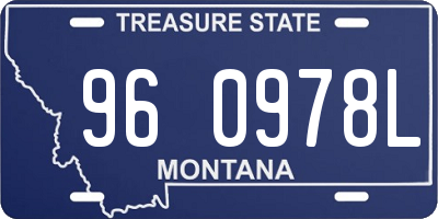 MT license plate 960978L