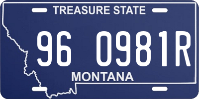 MT license plate 960981R