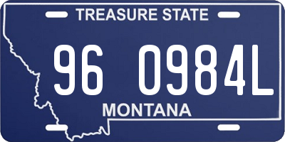 MT license plate 960984L