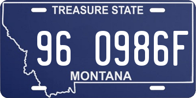 MT license plate 960986F