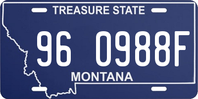 MT license plate 960988F