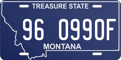 MT license plate 960990F