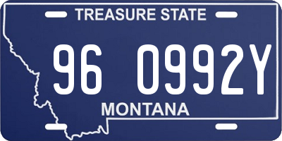 MT license plate 960992Y