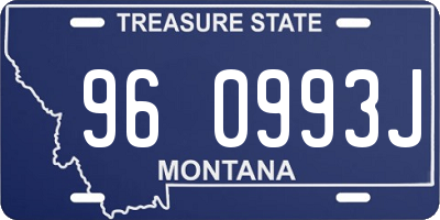 MT license plate 960993J