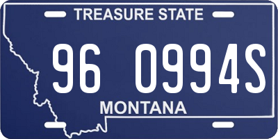 MT license plate 960994S