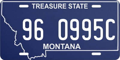 MT license plate 960995C