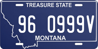MT license plate 960999V
