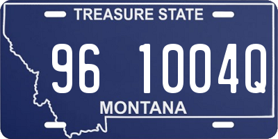 MT license plate 961004Q