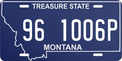 MT license plate 961006P