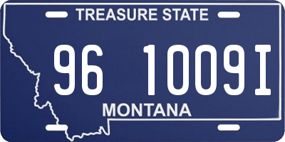 MT license plate 961009I