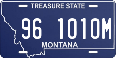 MT license plate 961010M