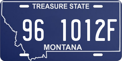 MT license plate 961012F