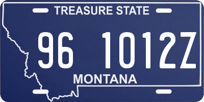 MT license plate 961012Z