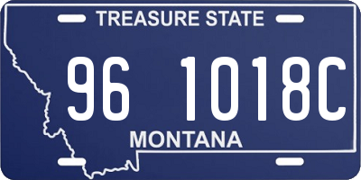 MT license plate 961018C
