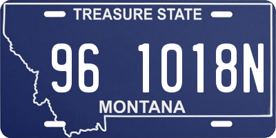 MT license plate 961018N