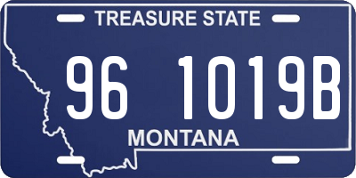 MT license plate 961019B