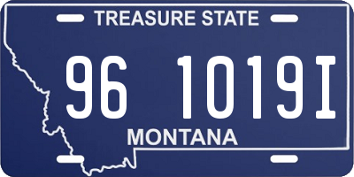 MT license plate 961019I
