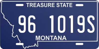 MT license plate 961019S