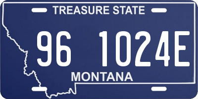 MT license plate 961024E