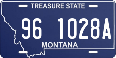 MT license plate 961028A