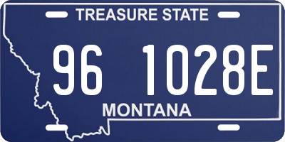 MT license plate 961028E