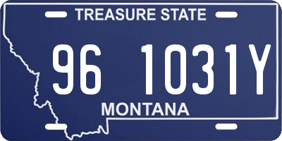 MT license plate 961031Y