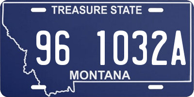 MT license plate 961032A