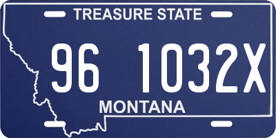 MT license plate 961032X