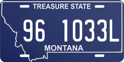 MT license plate 961033L