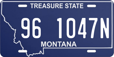 MT license plate 961047N