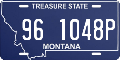 MT license plate 961048P