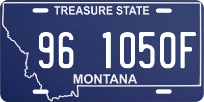 MT license plate 961050F