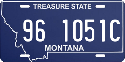 MT license plate 961051C