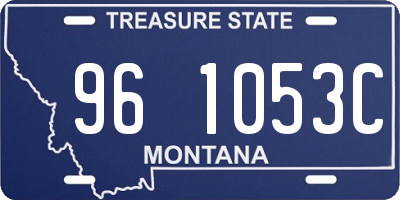 MT license plate 961053C