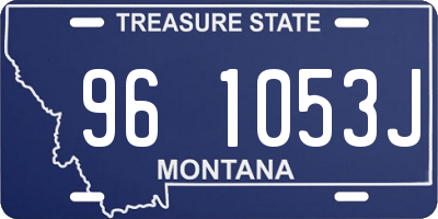 MT license plate 961053J