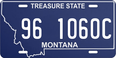 MT license plate 961060C