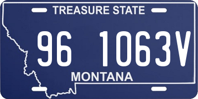 MT license plate 961063V