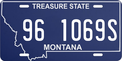 MT license plate 961069S