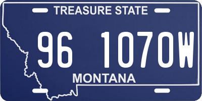 MT license plate 961070W