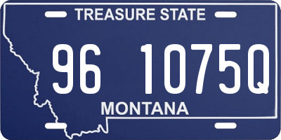 MT license plate 961075Q