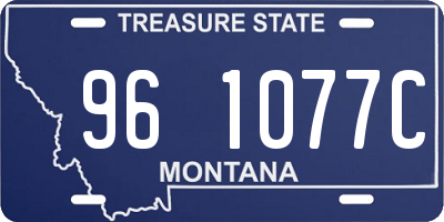 MT license plate 961077C